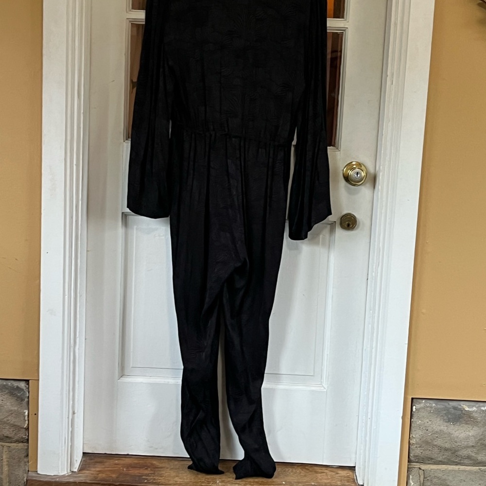BCBGMaxAzria Black Jumpsuit with Asymmetrical Zipper